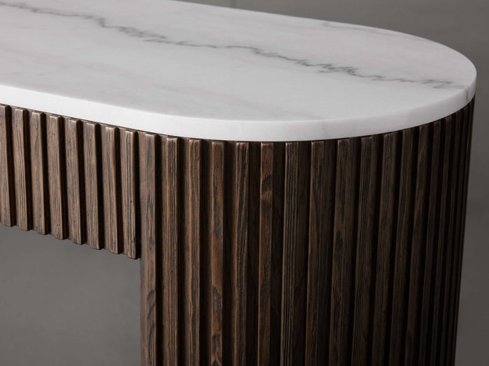 Finnley Console Table Marbel Bluestone Carrara 63" 73"