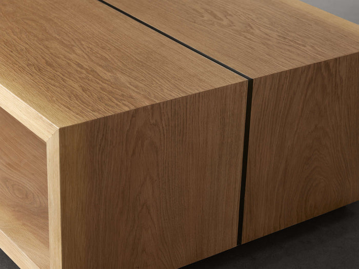 Mihaela Oak Coffee Table in Vin Alb 56" 64"