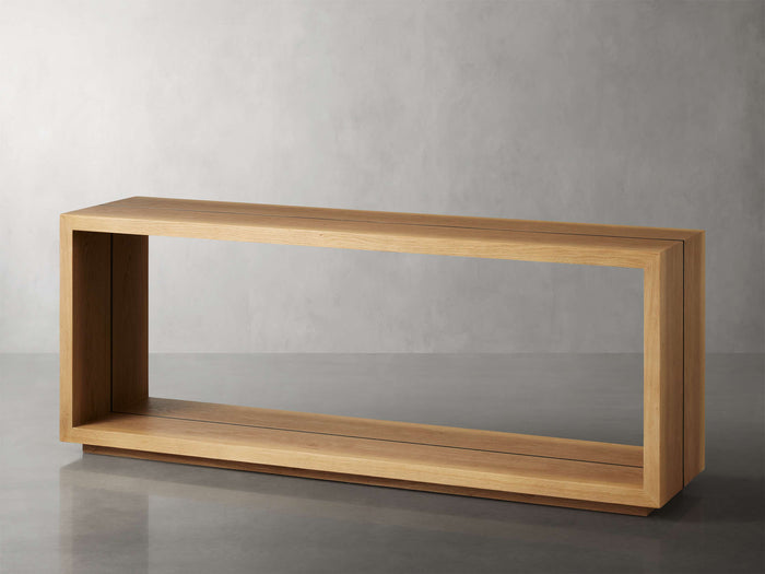 Mihaela Oak Console Table in Vin Alb 60" 72"