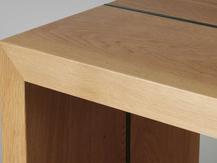 Mihaela Oak Console Table in Vin Alb 60" 72"