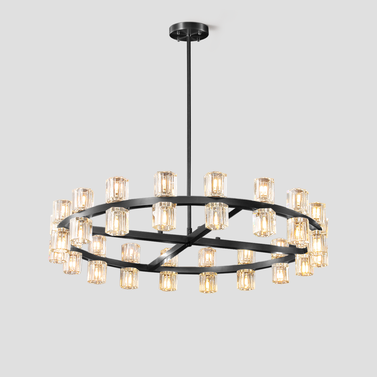Arcachon Crystal Round Chandelier 36"