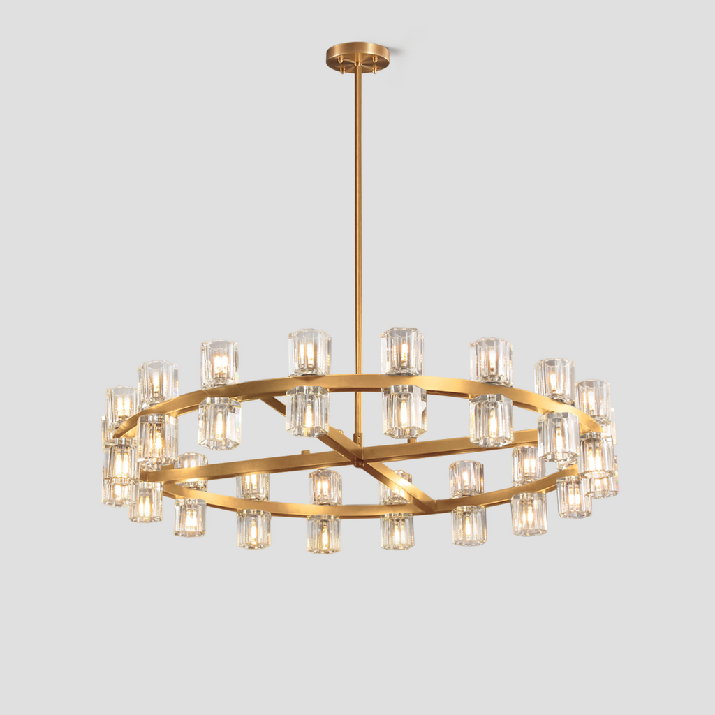 Arcachon Crystal Round Chandelier 36"