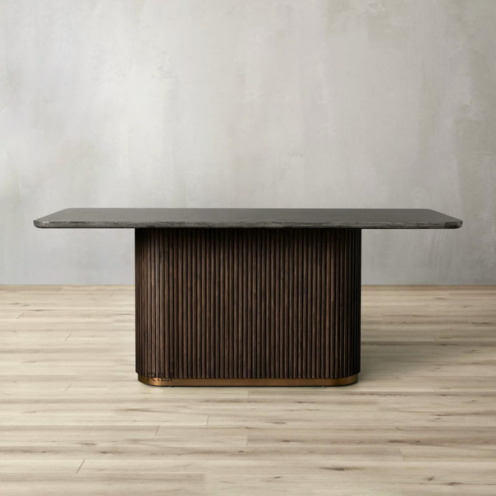 Finnley Dining Table Bluestone Carrara 72" 84" 96 108''