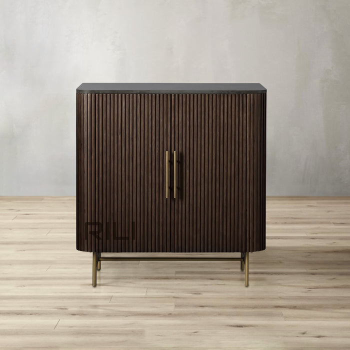 Finnley Bar Marble Top Finish Cabinet