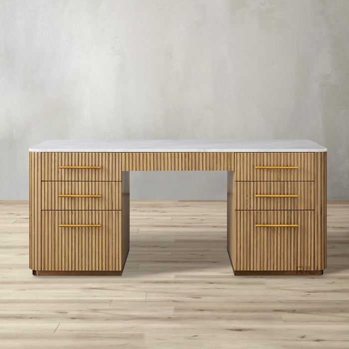 Finnley Executive Carrara Bluestone Desk