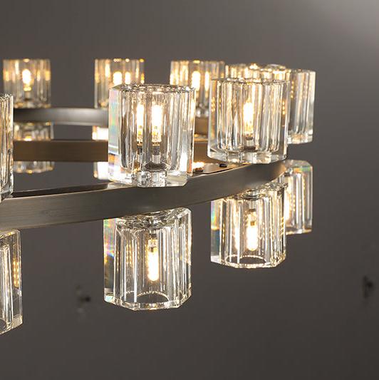 Arcachon Crystal Round Chandelier 36"