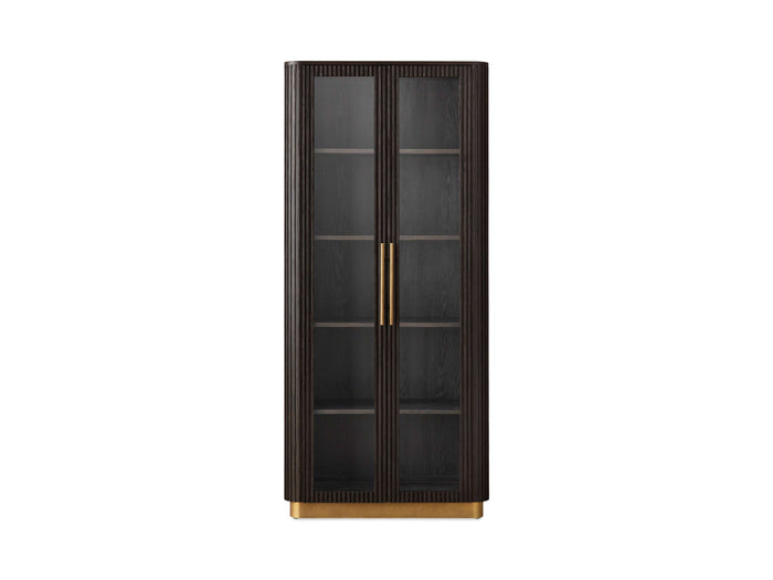 Finnley Glass Oak Cabinet