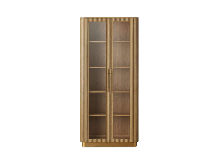 Finnley Glass Oak Cabinet