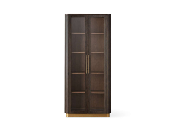 Finnley Glass Oak Cabinet