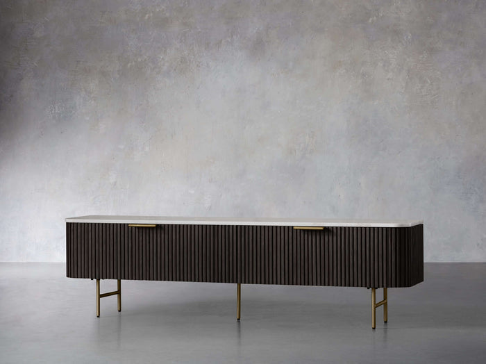 Finnley Marble Top Finish Low Media Console