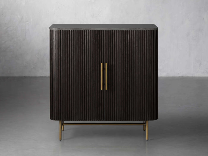 Finnley Bar Marble Top Finish Cabinet