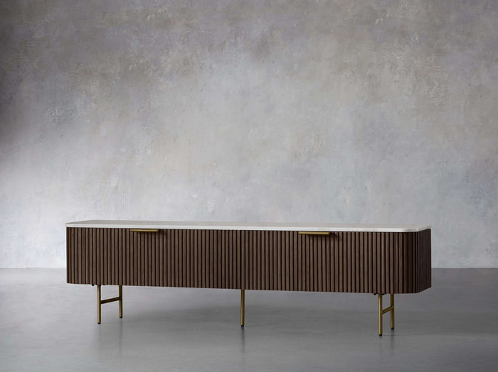 Finnley Marble Top Finish Low Media Console