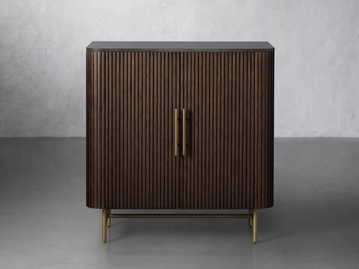 Finnley Bar Marble Top Finish Cabinet