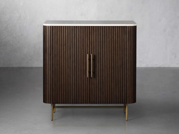 Finnley Bar Marble Top Finish Cabinet