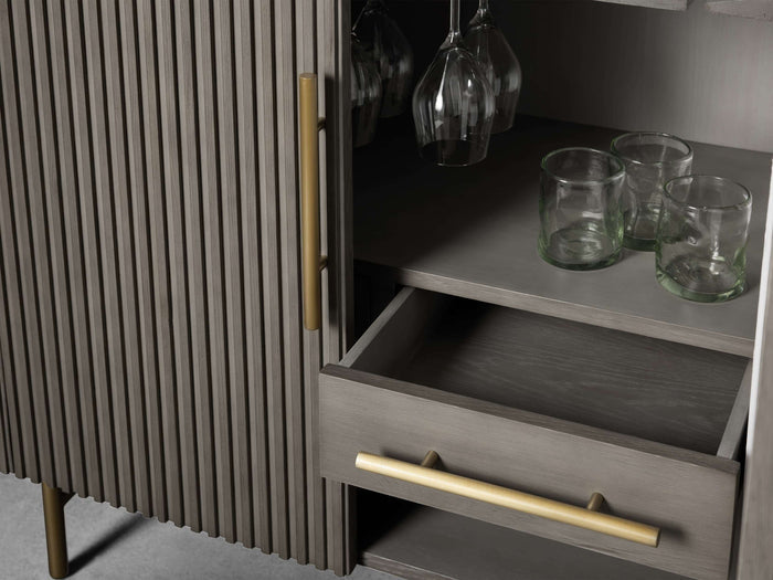 Finnley Bar Marble Top Finish Cabinet