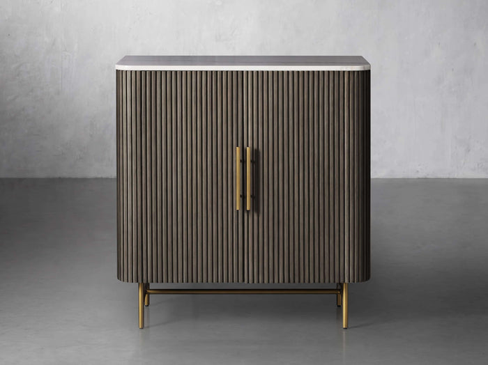Finnley Bar Marble Top Finish Cabinet