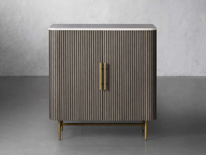 Finnley Bar Marble Top Finish Cabinet