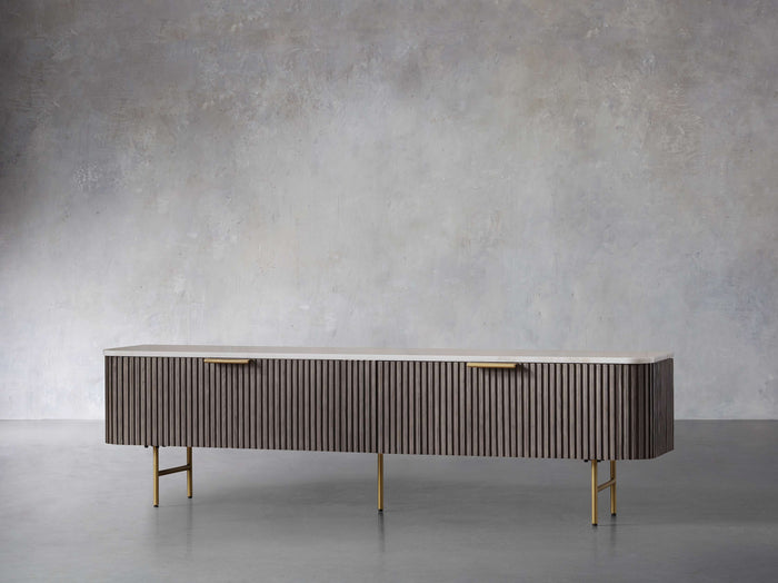 Finnley Marble Top Finish Low Media Console