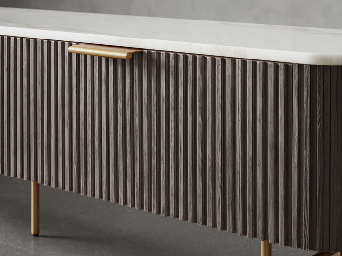 Finnley Marble Top Finish Low Media Console