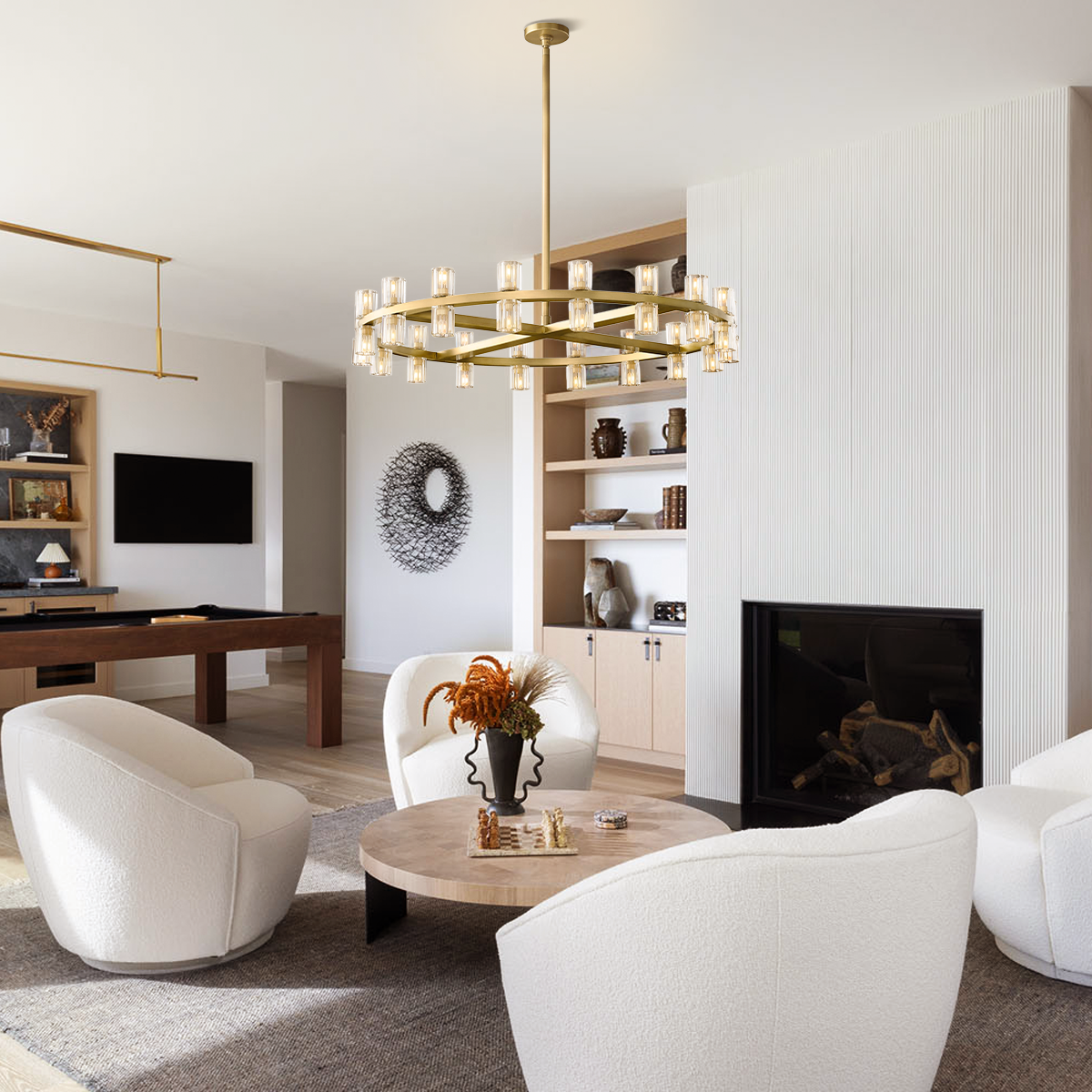 Arcachon Crystal Round Chandelier 42"（customized size）