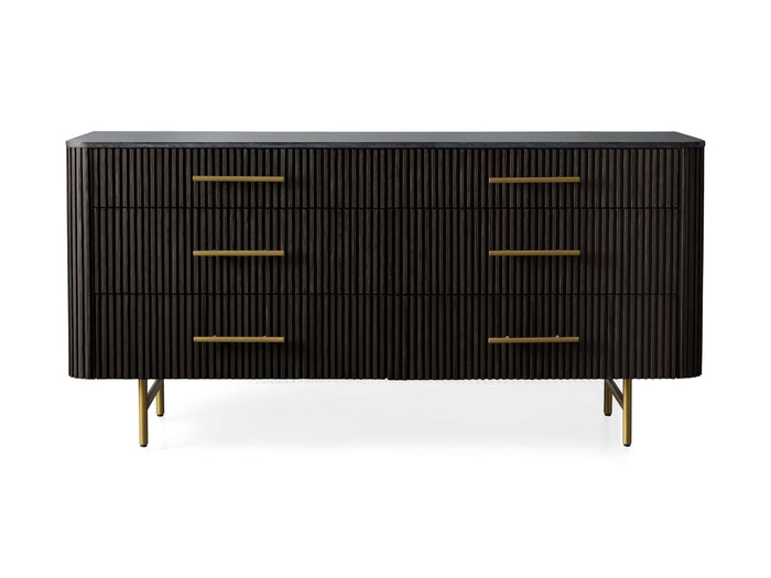 Finnley Six-Drawer Mable Top Finish Dresser