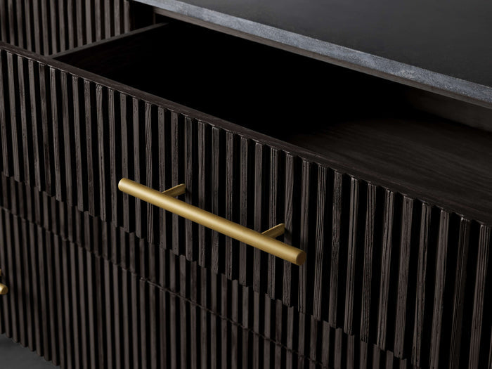 Finnley Six-Drawer Mable Top Finish Dresser