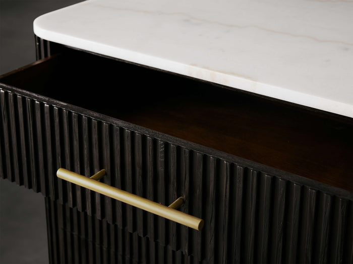 Finnley Eight-Drawer Marble Top Finish Dresser