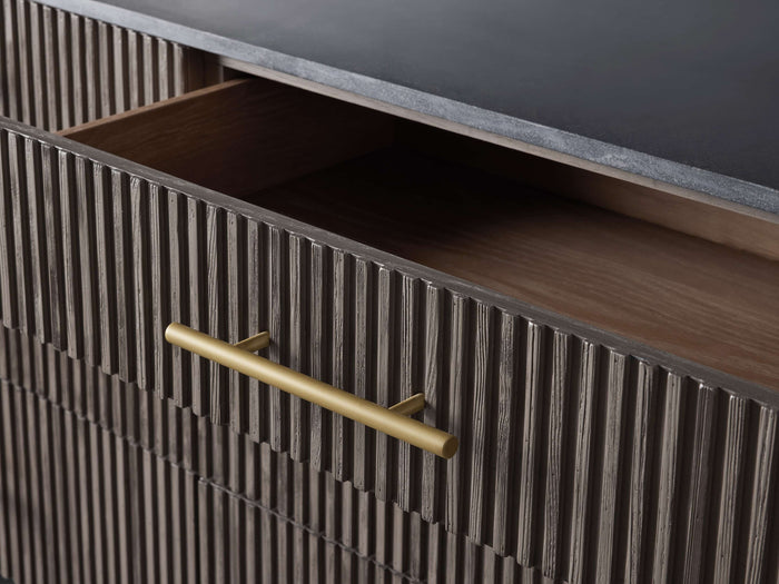 Finnley Six-Drawer Mable Top Finish Dresser