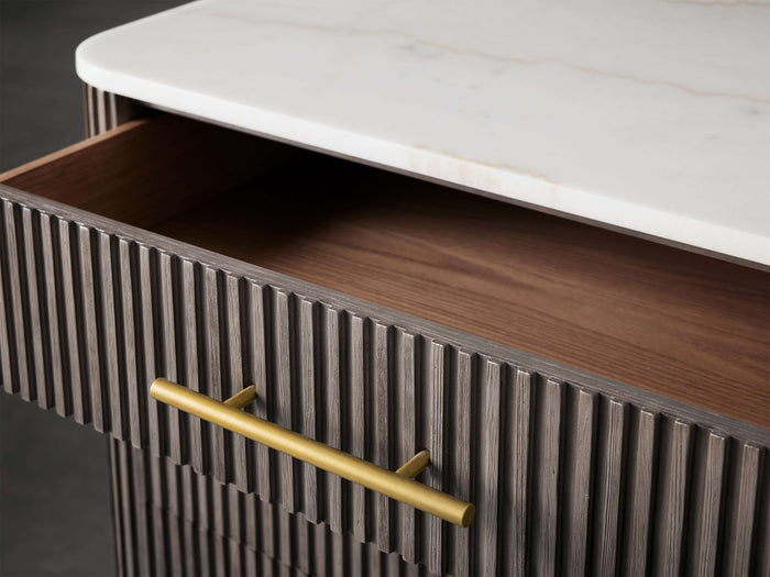 Finnley Eight-Drawer Marble Top Finish Dresser