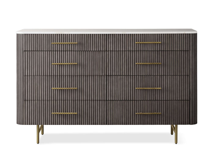 Finnley Eight-Drawer Marble Top Finish Dresser