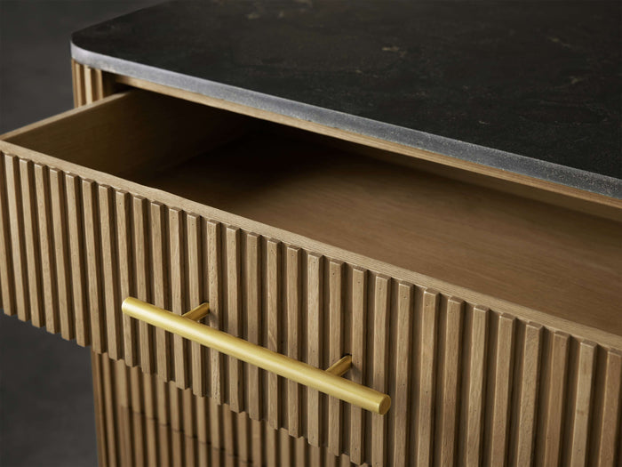 Finnley Eight-Drawer Marble Top Finish Dresser