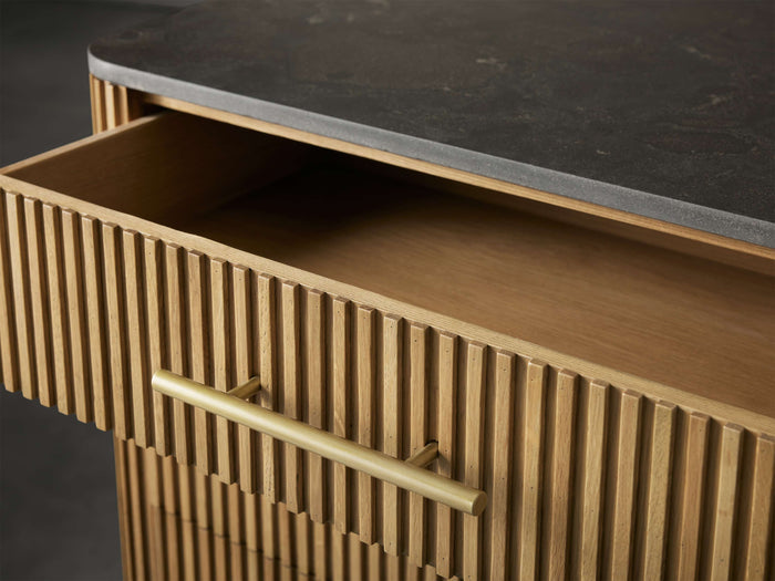 Finnley Six-Drawer Mable Top Finish Dresser