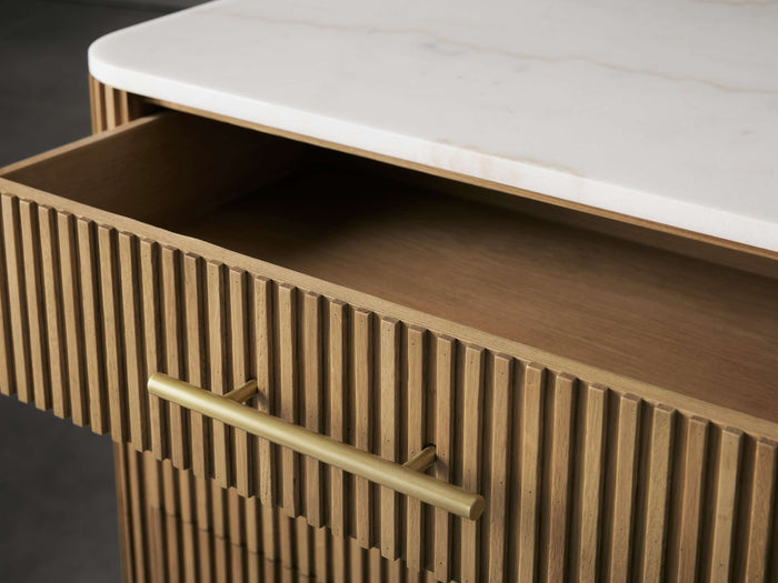 Finnley Six-Drawer Mable Top Finish Dresser