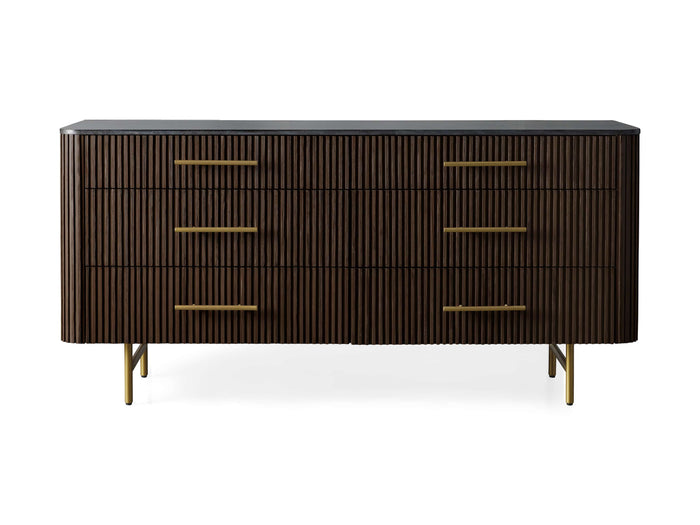 Finnley Six-Drawer Mable Top Finish Dresser