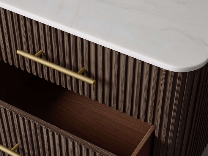 Finnley Six-Drawer Mable Top Finish Dresser