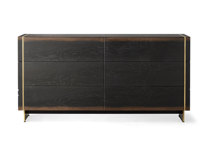 Mihaela Six-Drawer Oak Dresser 67.5"