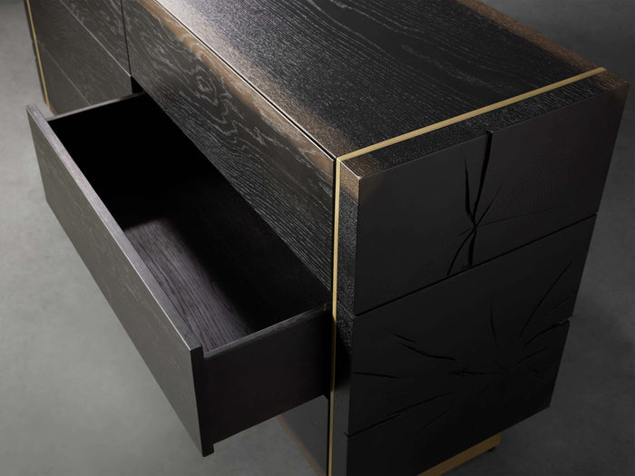 Mihaela Six-Drawer Oak Dresser 67.5"