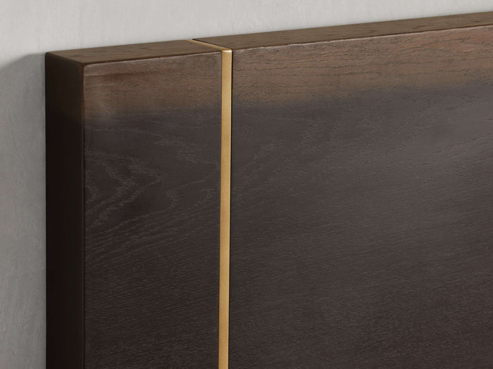 Mihaela Oak Bed 61.5" 77.5"