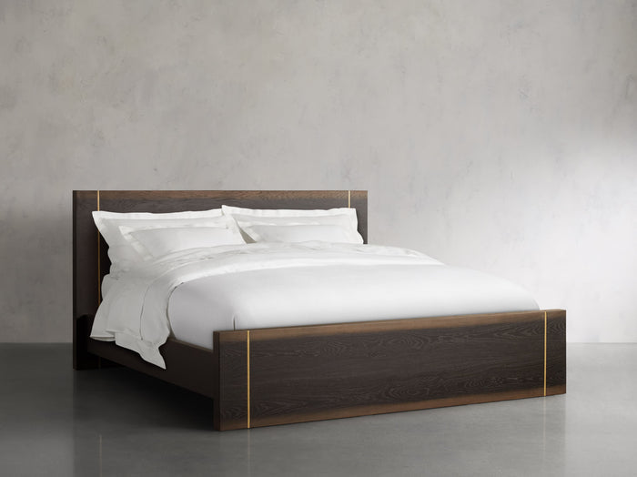 Mihaela Oak Bed 61.5" 77.5"