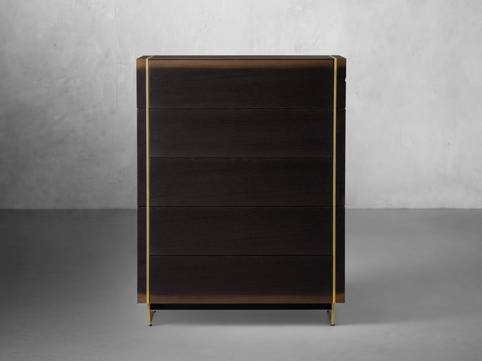 Mihaela Five-Drawer Oak Dresser 40"