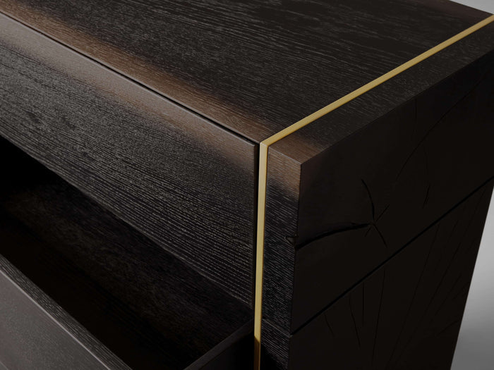 Mihaela Five-Drawer Oak Dresser 40"