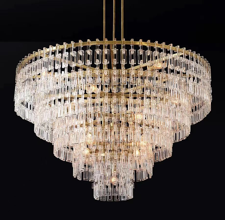（customize 32”）Marignan Tier K9 Crystal Round Chandelier