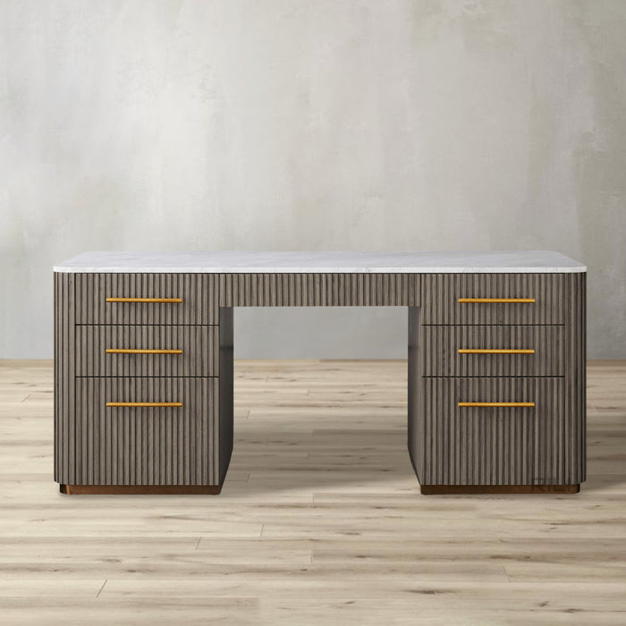 Finnley Executive Carrara Bluestone Desk