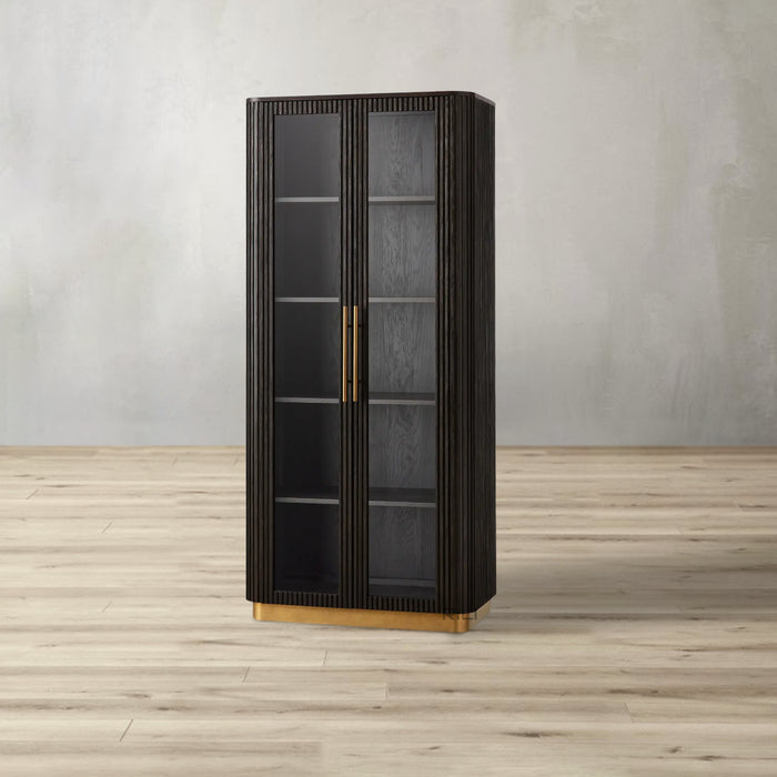Finnley Glass Oak Cabinet