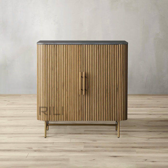 Finnley Bar Marble Top Finish Cabinet