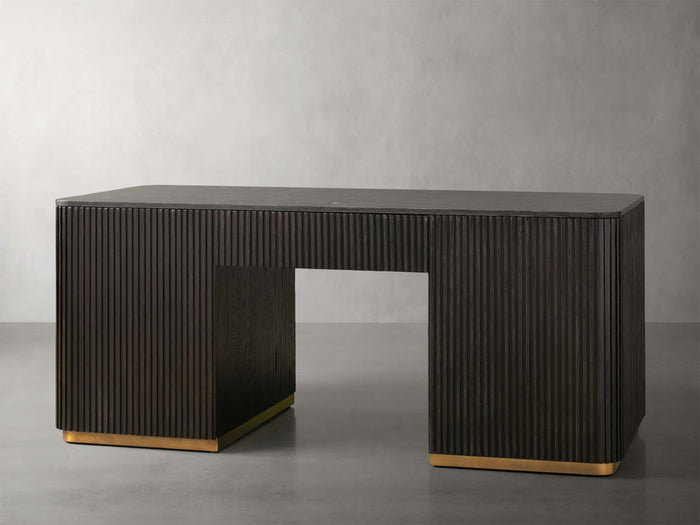 Finnley Executive Carrara Bluestone Desk