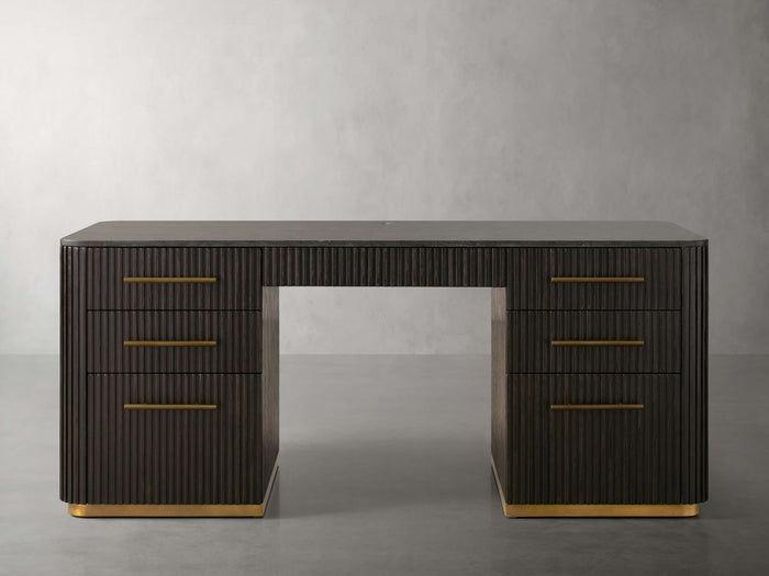 Finnley Executive Carrara Bluestone Desk