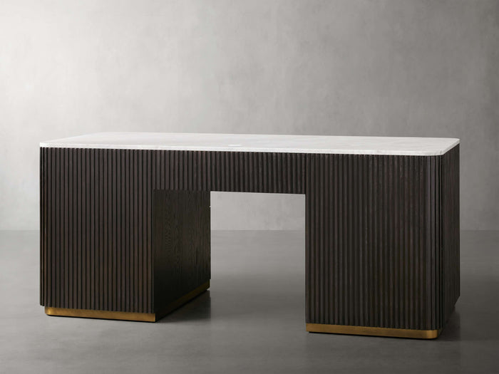 Finnley Executive Carrara Bluestone Desk