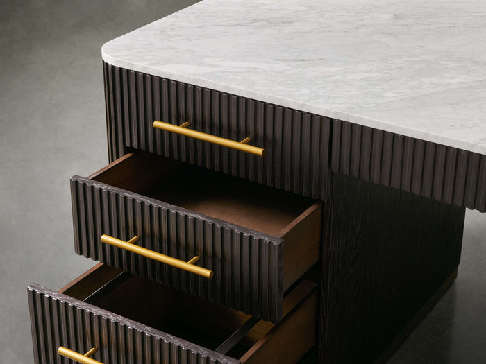 Finnley Executive Carrara Bluestone Desk