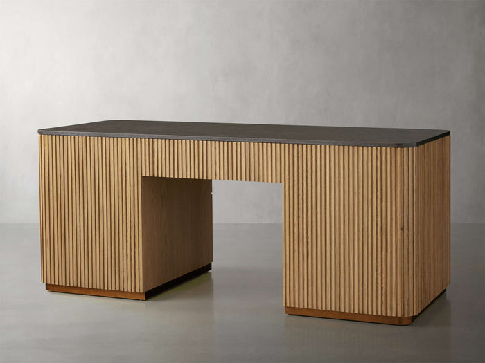 Finnley Executive Carrara Bluestone Desk